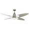 54" Butterfly Brushed Steel Damp Rated Fan with Remote