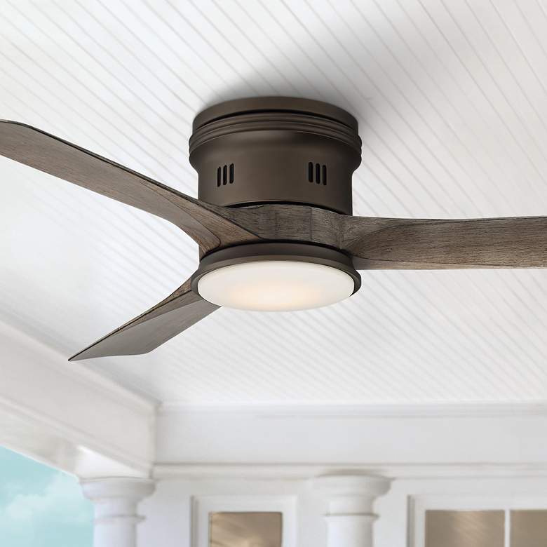 Image 1 54" Casa Salerno Bronze Damp LED Hugger Fan with Remote Control