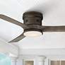 54" Casa Salerno Bronze Damp LED Hugger Fan with Remote Control