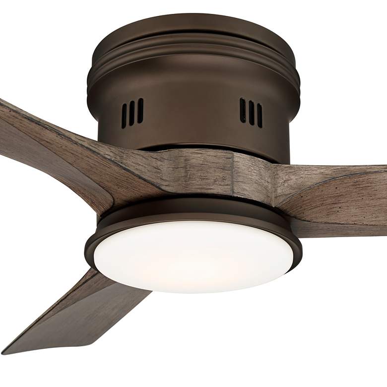 Image 3 54" Casa Salerno Bronze Damp LED Hugger Fan with Remote Control more views