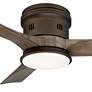 54" Casa Salerno Bronze Damp LED Hugger Fan with Remote Control