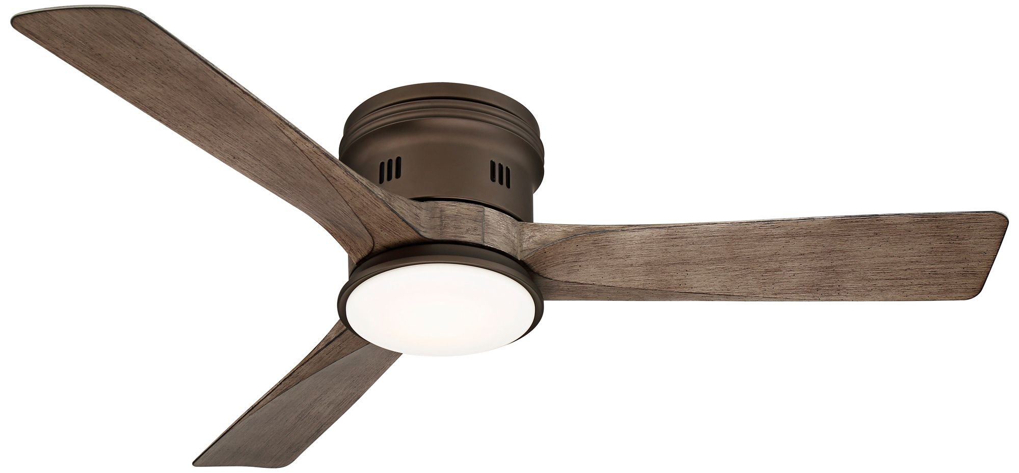 54" Casa Salerno Bronze Damp LED Hugger Fan with Remote Control in scene