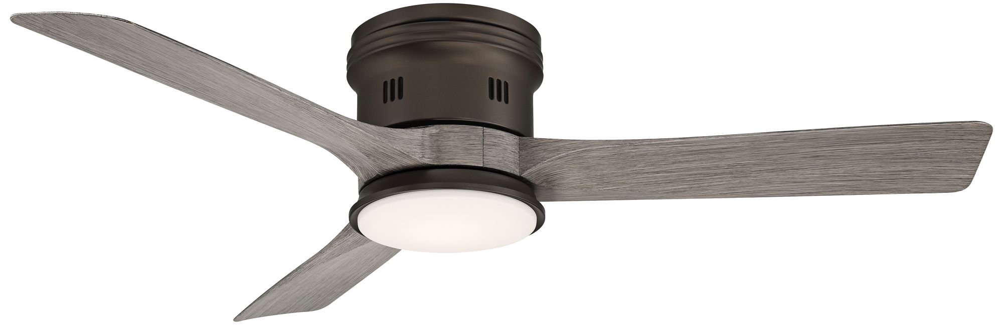 54" Casa Salerno Bronze Gray Damp LED Hugger Fan with Remote Control
