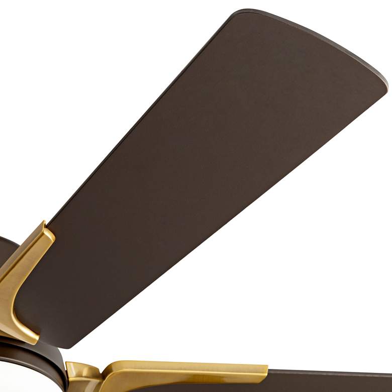 Image 4 54" Casa Vieja Desteny Bronze Soft Brass LED Ceiling Fan with Remote more views