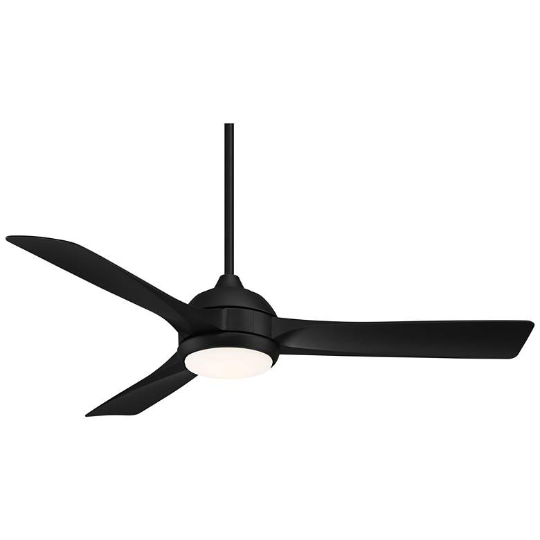 Image 2 54" Casa Vieja Expedite Matte Black LED Damp Ceiling Fan with Remote