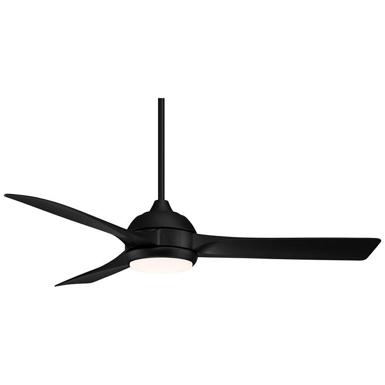 Image 6 54" Casa Vieja Expedite Matte Black LED Damp Ceiling Fan with Remote more views