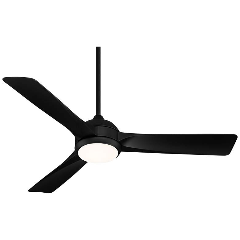 Image 7 54 inch Casa Vieja Expedite Matte Black LED Damp Ceiling Fan with Remote more views