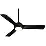 54" Casa Vieja Expedite Matte Black LED Damp Ceiling Fan with Remote