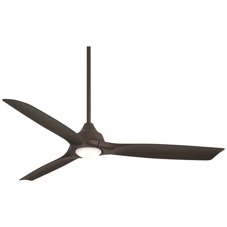 Image 2 54" Casa Vieja Hermosa Wind Emperial Bronze LED Damp Ceiling Fan