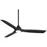 3_54" Casa Vieja Hermosa Wind Matte Black LED Damp Ceiling Fan