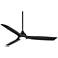 54" Casa Vieja Hermosa Wind Matte Black LED Damp Ceiling Fan