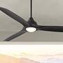 2_54" Casa Vieja Hermosa Wind Matte Black LED Damp Ceiling Fan