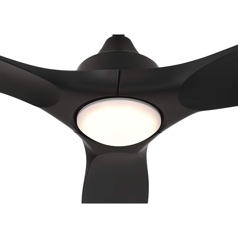 Image 3 54" Casa Vieja Hermosa Wind Matte Black LED Damp Ceiling Fan more views