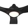 4_54" Casa Vieja Hermosa Wind Matte Black LED Damp Ceiling Fan more views