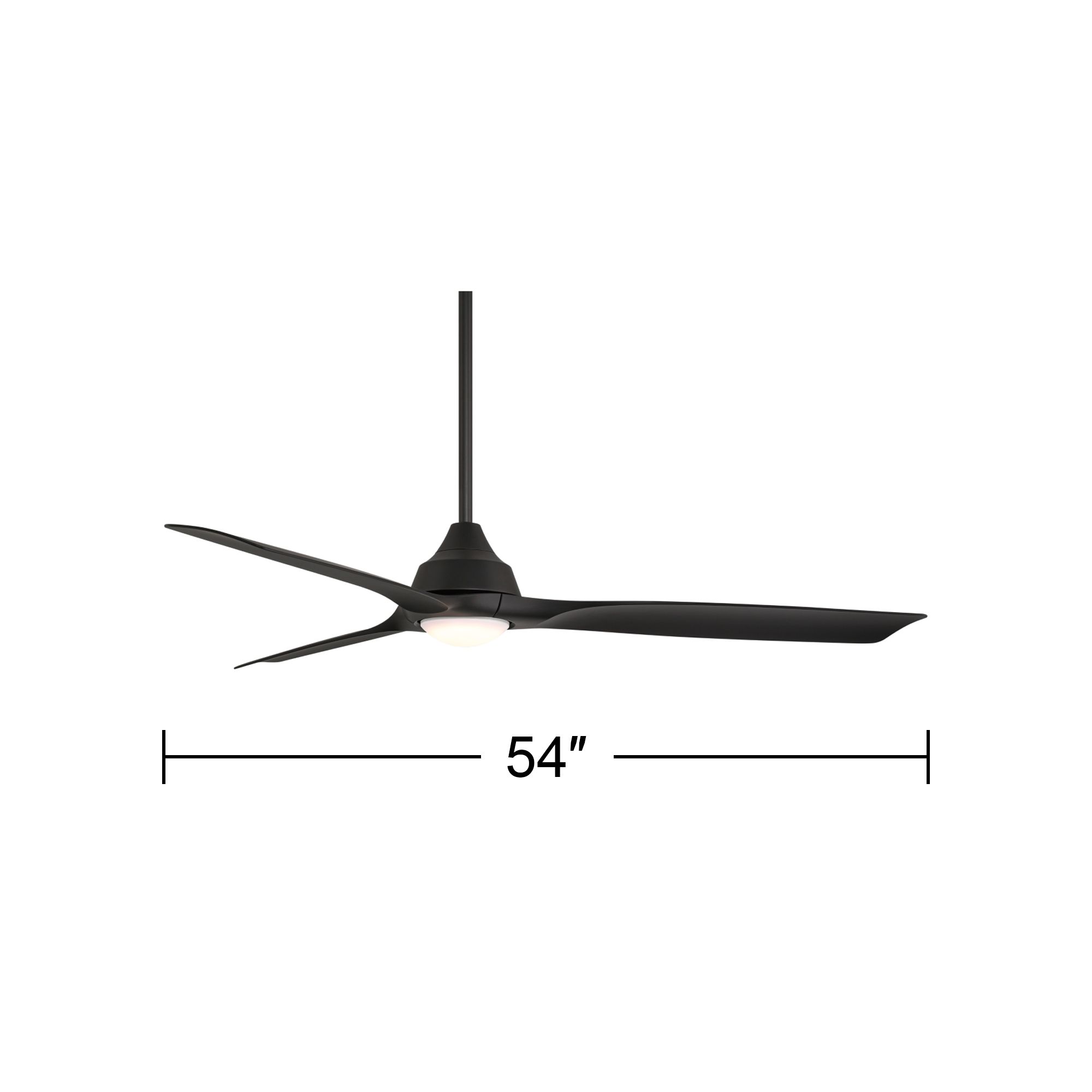 Watch A Video About the 54 Casa Vieja Hermosa Wind Matte Black LED Damp Ceiling Fan