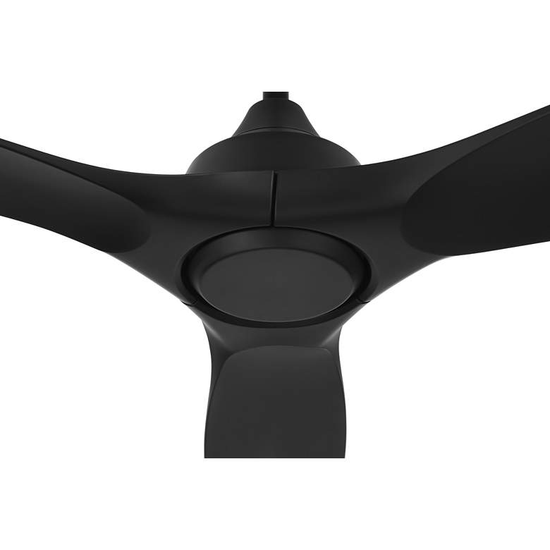 Image 4 54" Casa Vieja Hermosa Wind Matte Black LED Damp Ceiling Fan more views