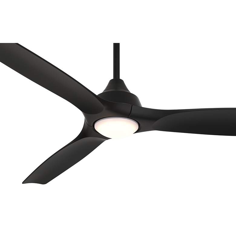 Image 5 54" Casa Vieja Hermosa Wind Matte Black LED Damp Ceiling Fan more views