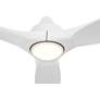 5_54" Casa Vieja Hermosa Wind Matte White LED Damp Ceiling Fan more views
