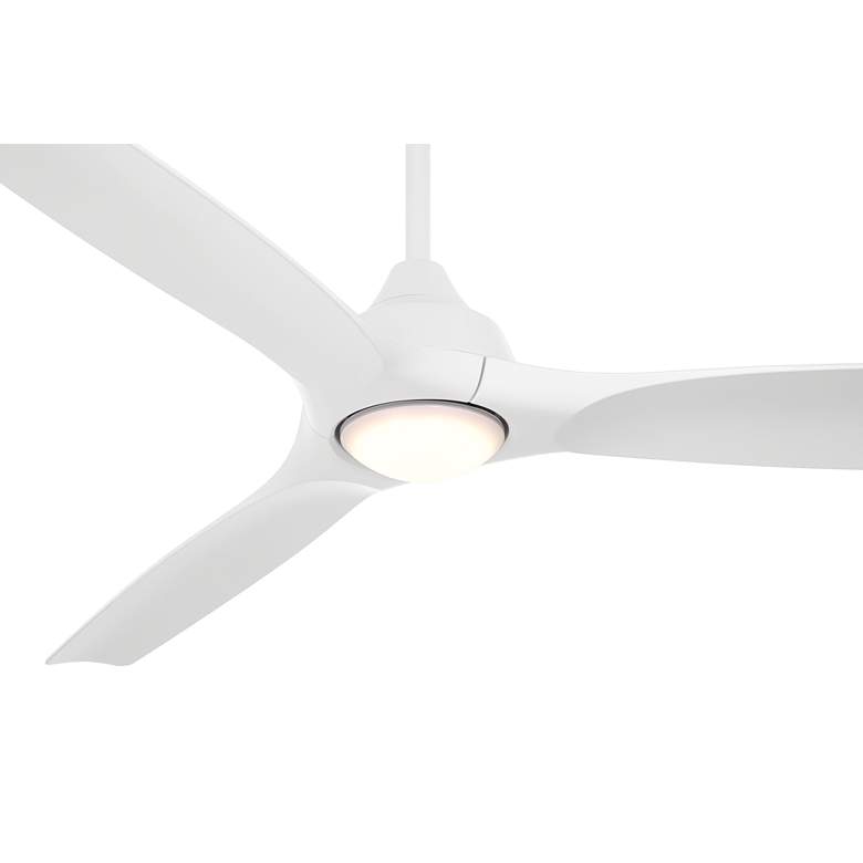 Image 6 54" Casa Vieja Hermosa Wind Matte White LED Damp Ceiling Fan more views