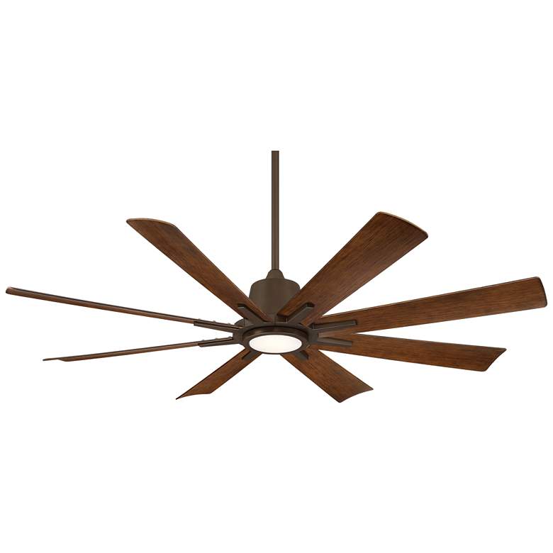Image 2 54" Casa Vieja Inspirit Bronze LED Damp Remote Ceiling Fan