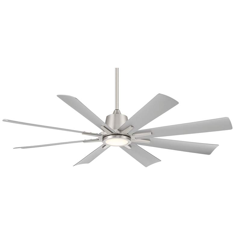 Image 2 54" Casa Vieja Inspirit Brushed Steel Damp LED Remote Ceiling Fan