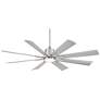 3_54" Casa Vieja Inspirit Brushed Steel Damp LED Remote Ceiling Fan