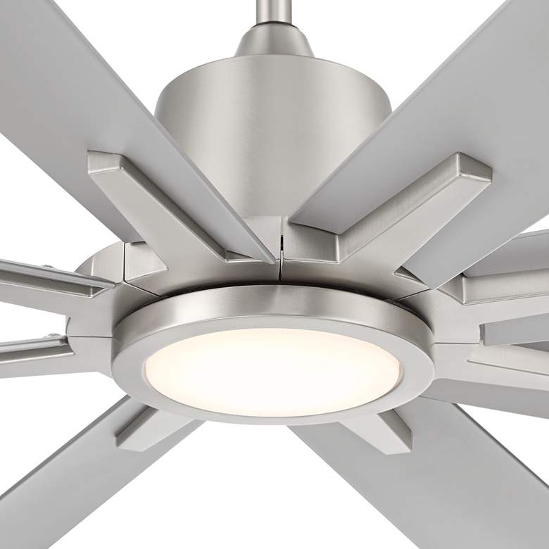 Image 3 54" Casa Vieja Inspirit Brushed Steel Damp LED Remote Ceiling Fan more views