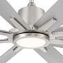 4_54" Casa Vieja Inspirit Brushed Steel Damp LED Remote Ceiling Fan more views