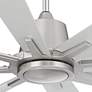 5_54" Casa Vieja Inspirit Brushed Steel Damp LED Remote Ceiling Fan more views