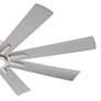 6_54" Casa Vieja Inspirit Brushed Steel Damp LED Remote Ceiling Fan more views