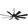 54" Casa Vieja Inspirit Matte Black LED Damp Remote Ceiling Fan