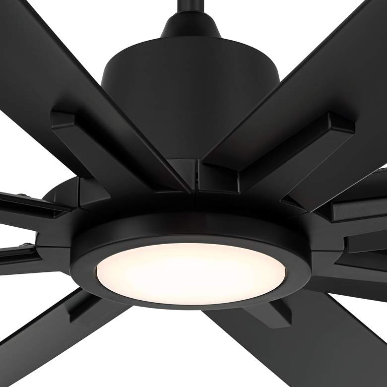 Image 3 54" Casa Vieja Inspirit Matte Black LED Damp Remote Ceiling Fan more views