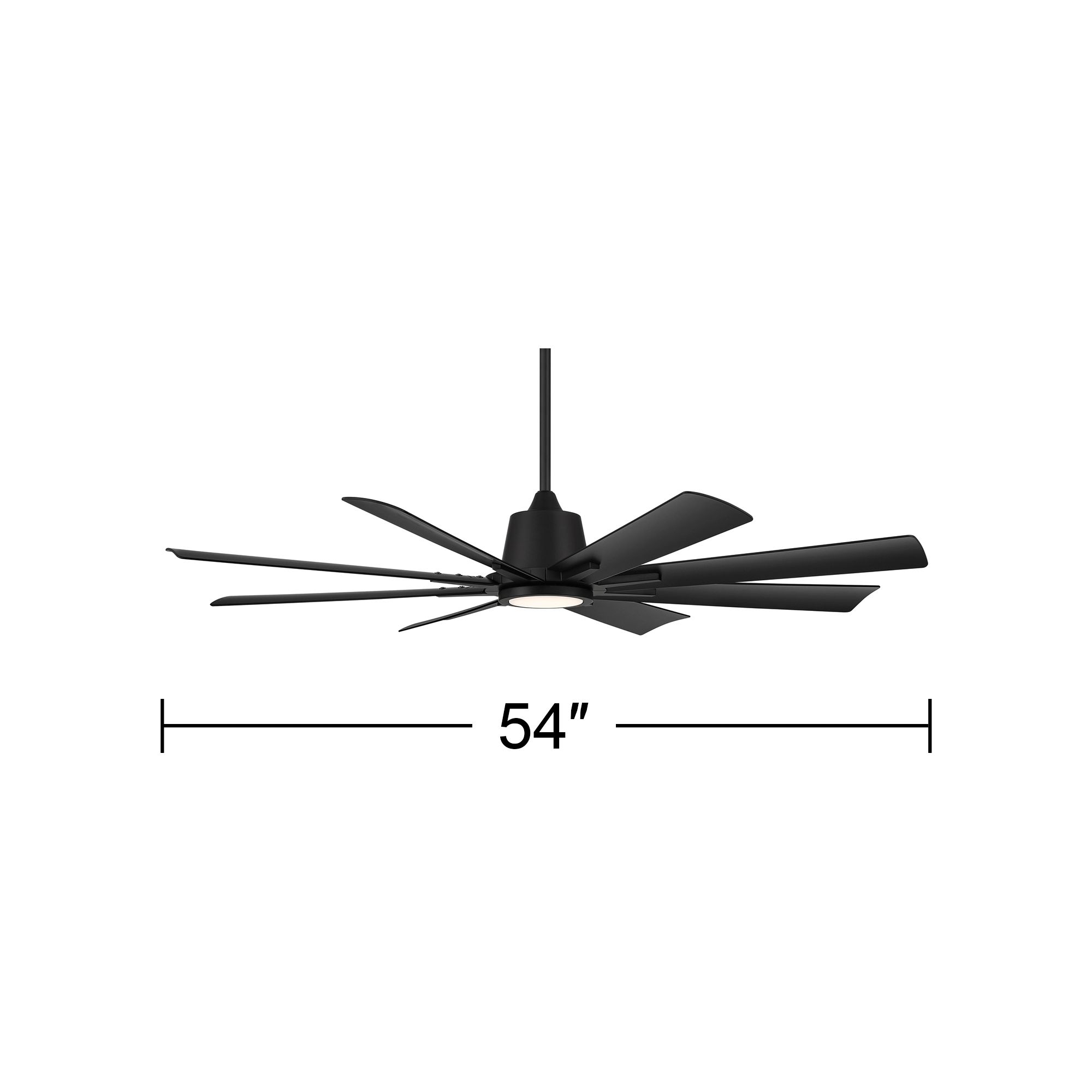 Watch A Video About the 54 Casa Vieja Inspirit Matte Black LED Damp Remote Ceiling Fan