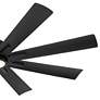 6_54" Casa Vieja Inspirit Matte Black LED Damp Remote Ceiling Fan more views