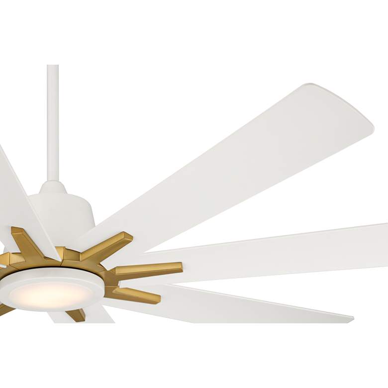 Image 5 54" Casa Vieja Inspirit Matte White LED Damp Remote Ceiling Fan more views
