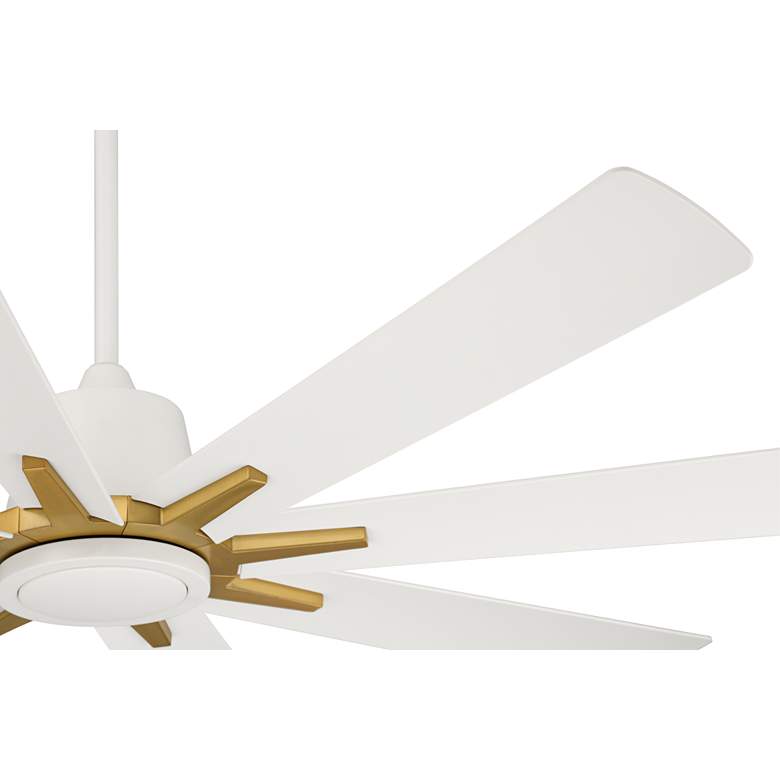 Image 6 54" Casa Vieja Inspirit Matte White LED Damp Remote Ceiling Fan more views