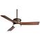 54" Casa Vieja Key West Bronze Wet Outdoor LED Ceiling Fan with Remote