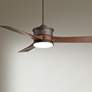 2_54" Casa Vieja Key West Bronze Wet Outdoor LED Ceiling Fan with Remote