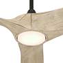 4_54" Casa Vieja Kona Wind Matte Black and White Oak LED Ceiling Fan more views