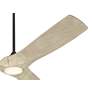 5_54" Casa Vieja Kona Wind Matte Black and White Oak LED Ceiling Fan more views