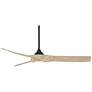 6_54" Casa Vieja Kona Wind Matte Black and White Oak LED Ceiling Fan more views