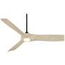 7_54" Casa Vieja Kona Wind Matte Black and White Oak LED Ceiling Fan more views