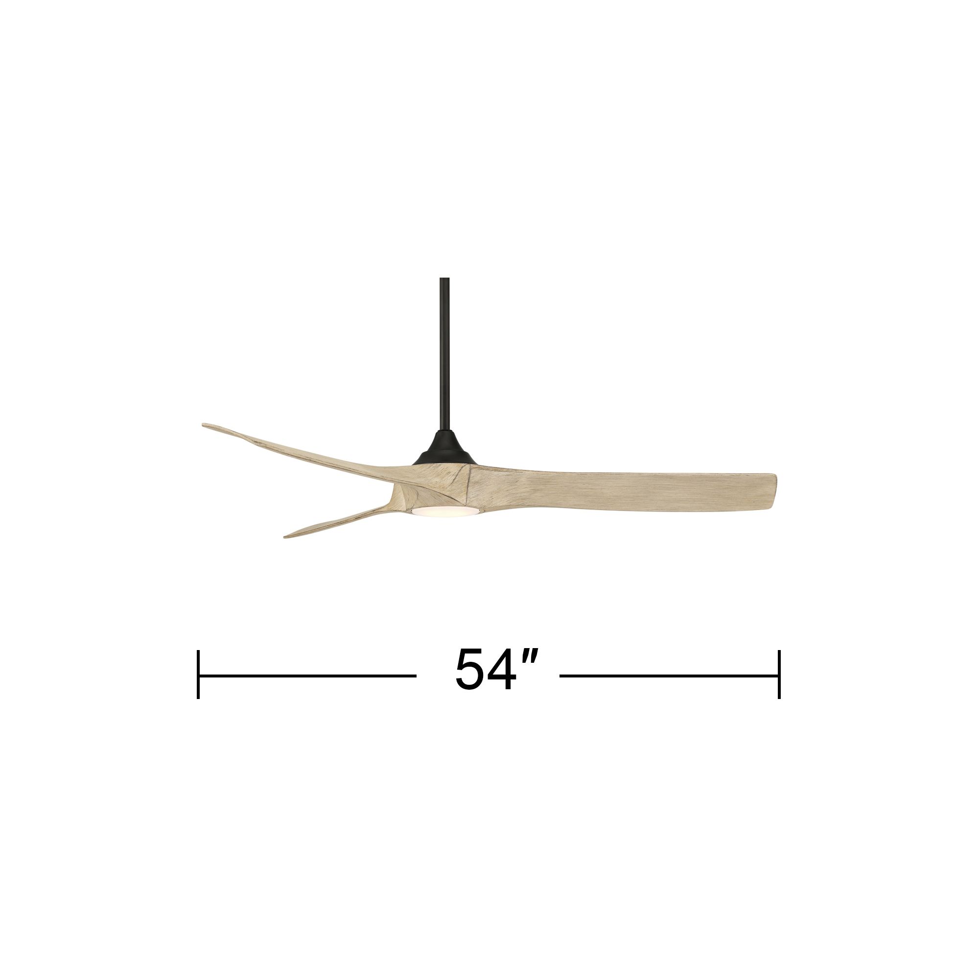 Watch A Video About the Casa Vieja Kona Wind Matte Black and White Oak LED Ceiling Fan