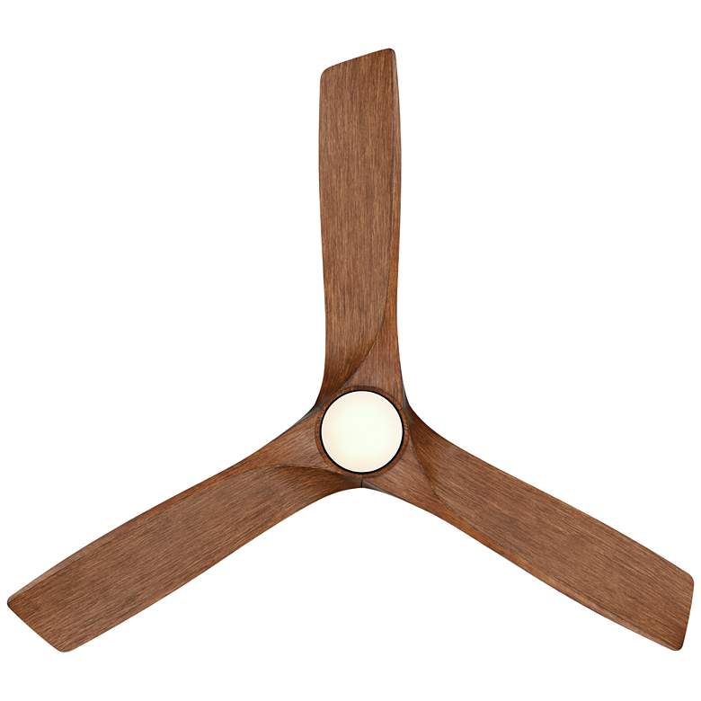 Image 7 54" Casa Vieja Kona Wind Matte Black Koa LED DC Damp Ceiling Fan more views