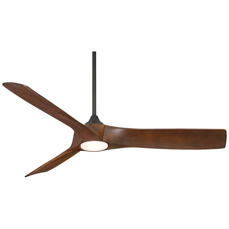 Image 2 54" Casa Vieja Kona Wind Matte Black LED DC Damp Ceiling Fan