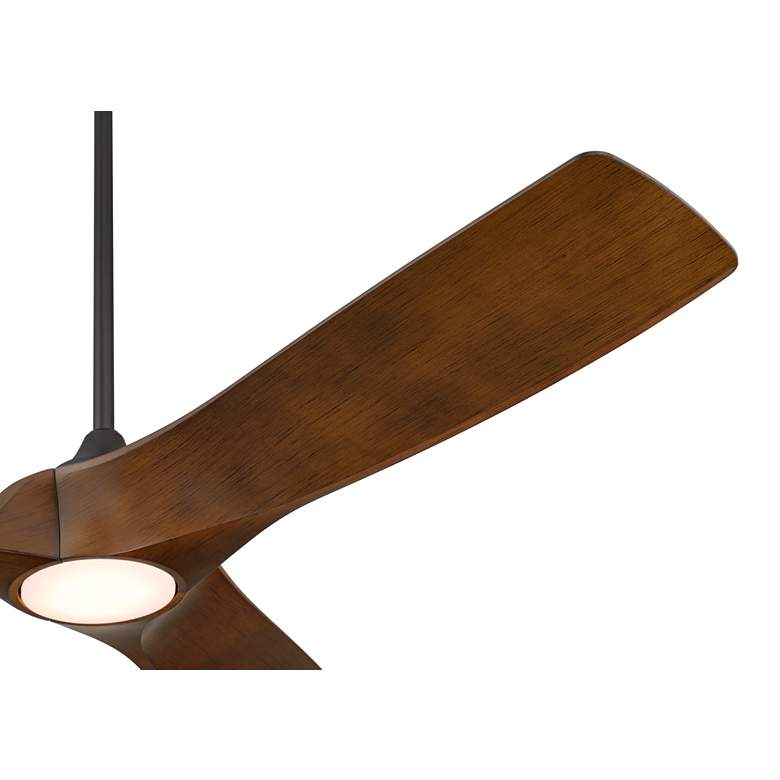 Image 4 54" Casa Vieja Kona Wind Matte Black LED DC Damp Ceiling Fan more views