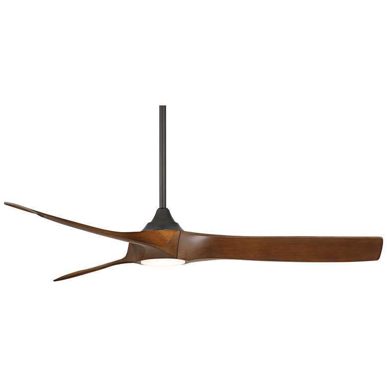 Image 5 54" Casa Vieja Kona Wind Matte Black LED DC Damp Ceiling Fan more views