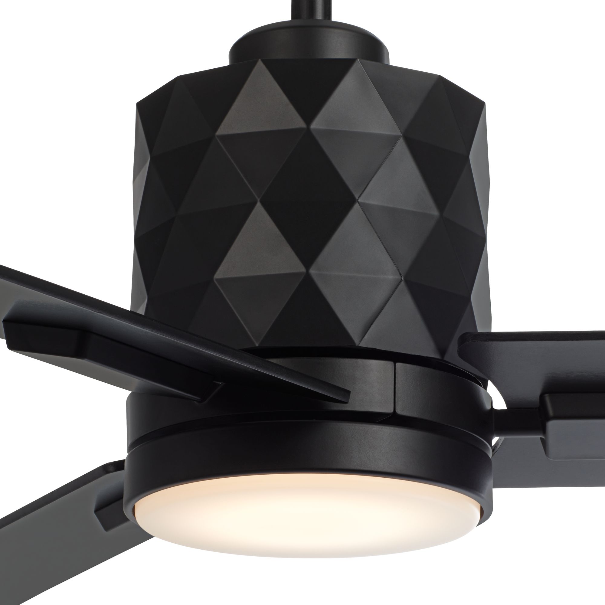 Image 4 54" Casa Vieja Lex Matte Black LED Ceiling Fan with Remote more views