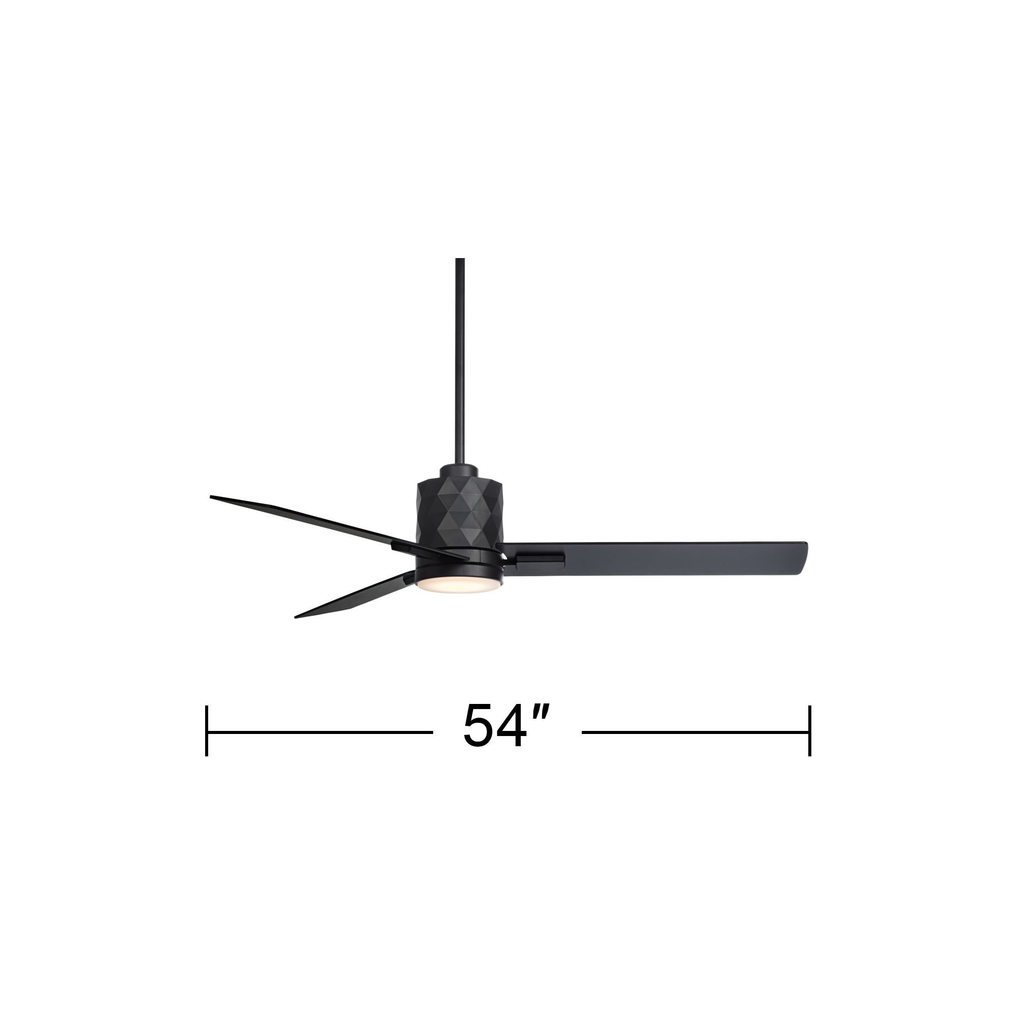 Watch A Video About the Casa Vieja Lex Matte Black LED Ceiling Fan with Remote/