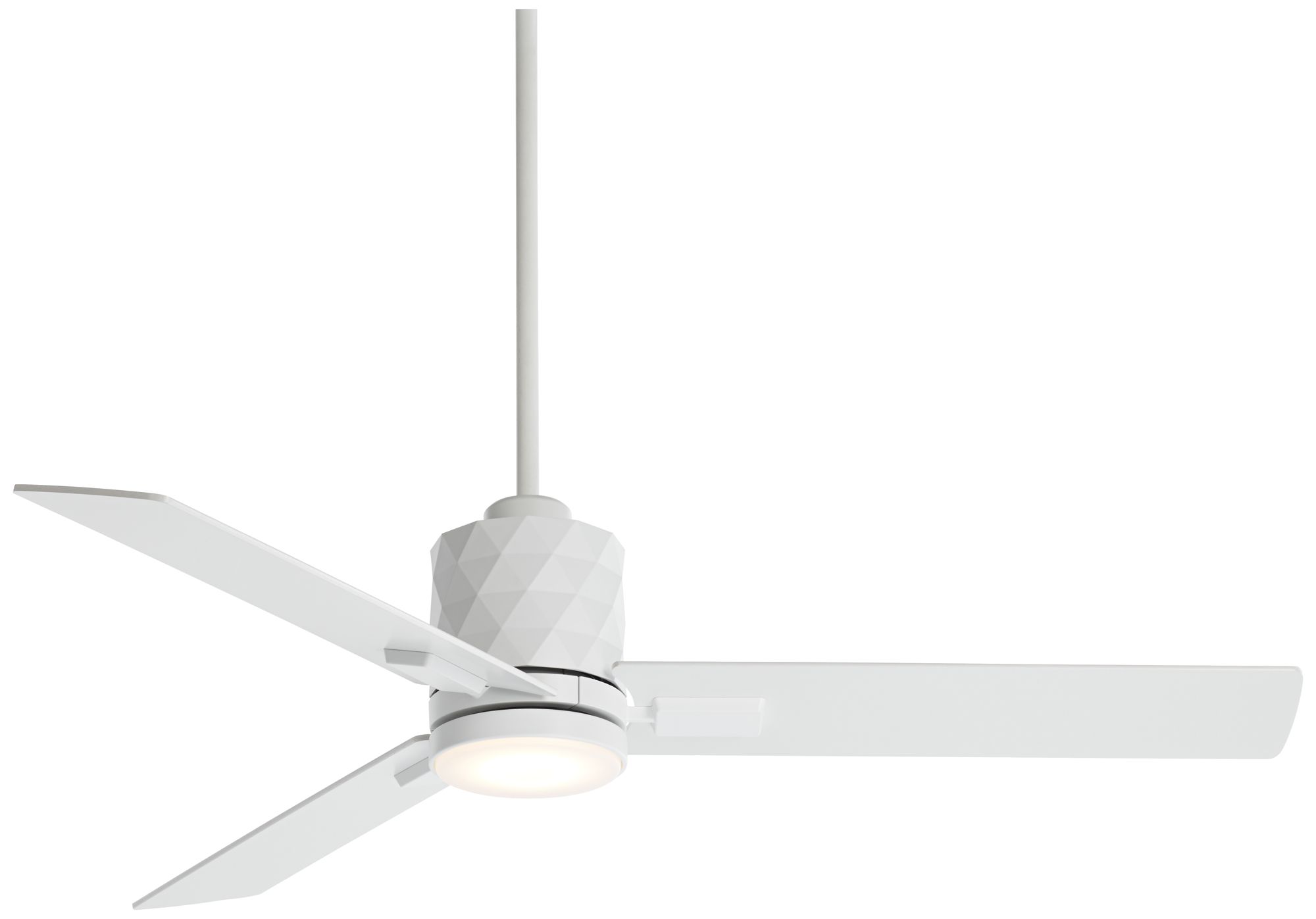 Image 3 54" Casa Vieja Lex Matte White LED Ceiling Fan with Remote
